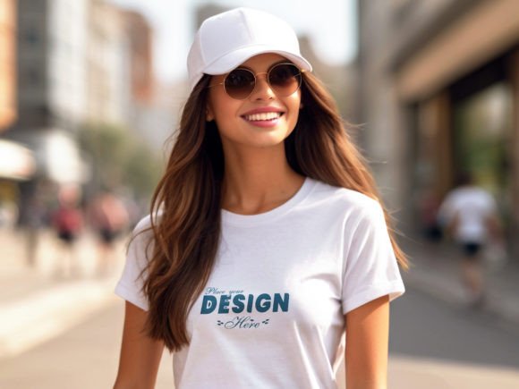 Download Beautiful Girl T-shirt Mockup Template - Premium Resources
